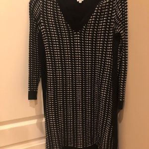 Black sweater dress.